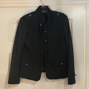Willi Smith Black Military Jacket w silver buttons size small